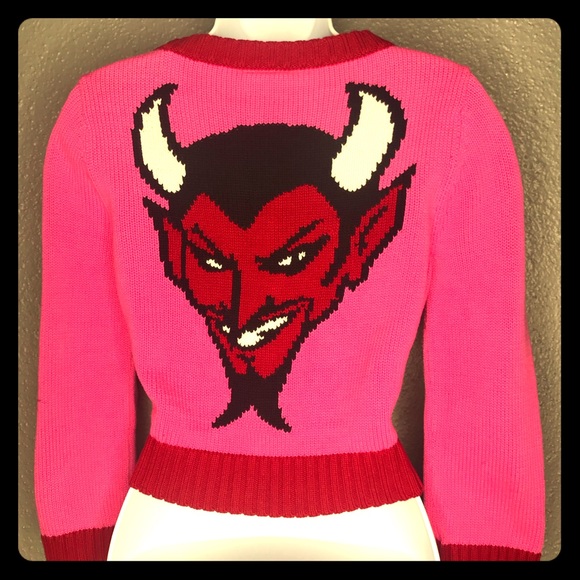 Betsey Johnson Sweaters - Rare Betsey Johnson Handsome Devil Sweater